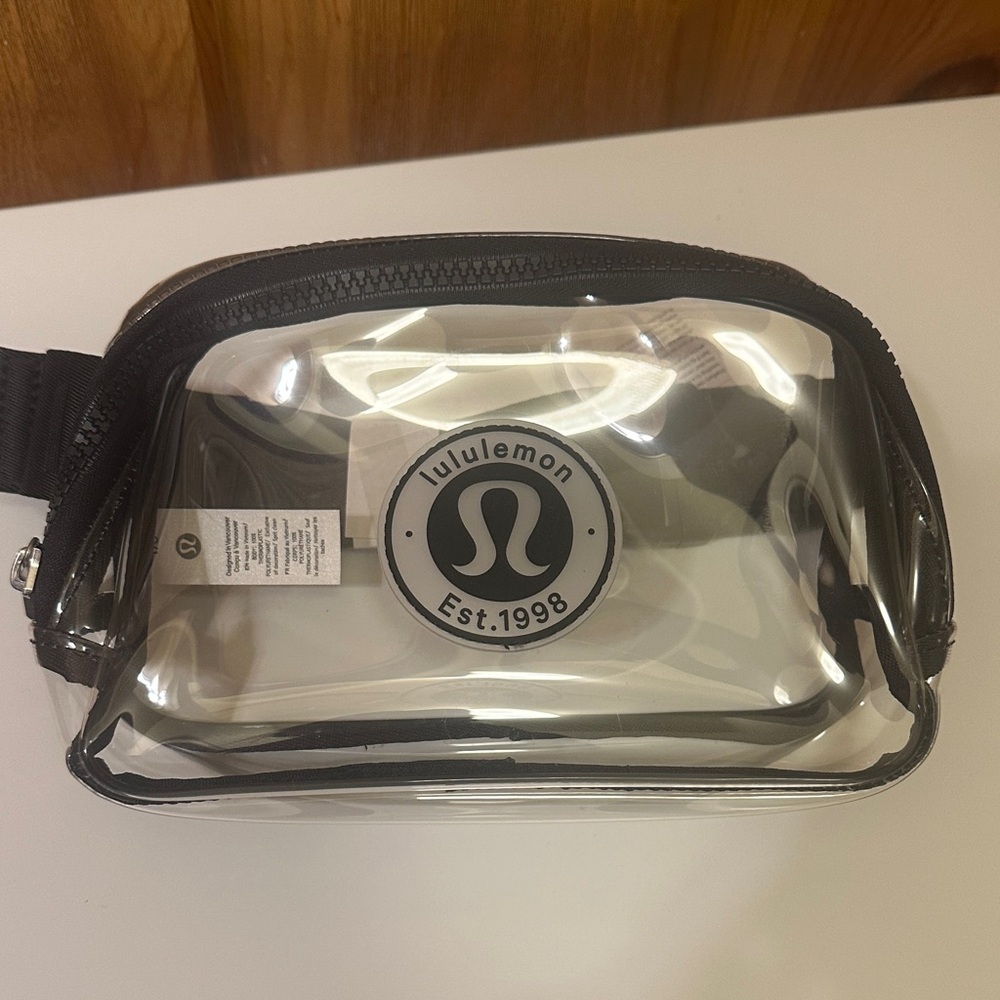 lululemon athletica Black and Clear Belt Bag